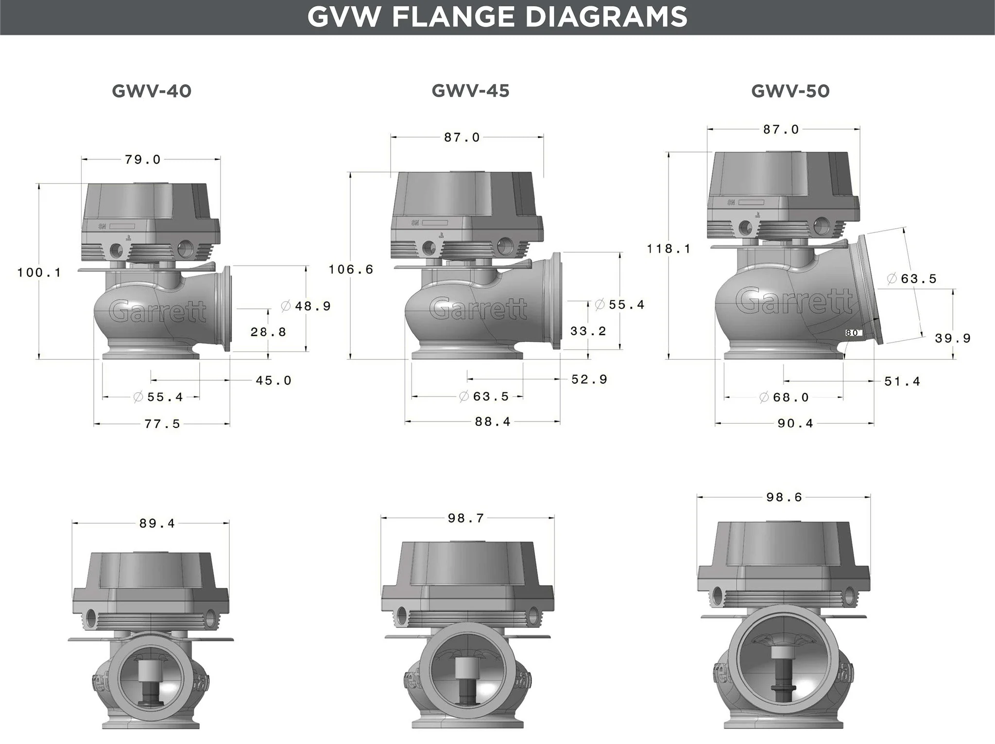 Garrett GVW-40 External Wastegate Kit 40mm - Image 3