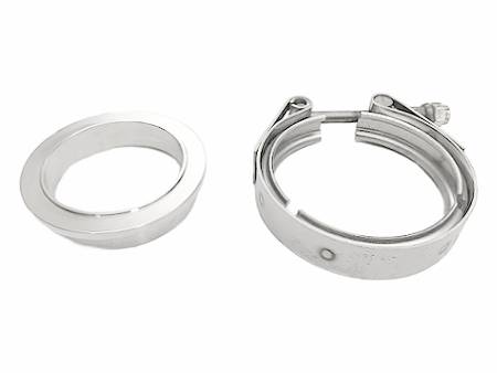 Stainless MANIFOLD SIDE Flange and Clamp set (1 each) for Garrett Undivided V-band Entry Housing - Image 2